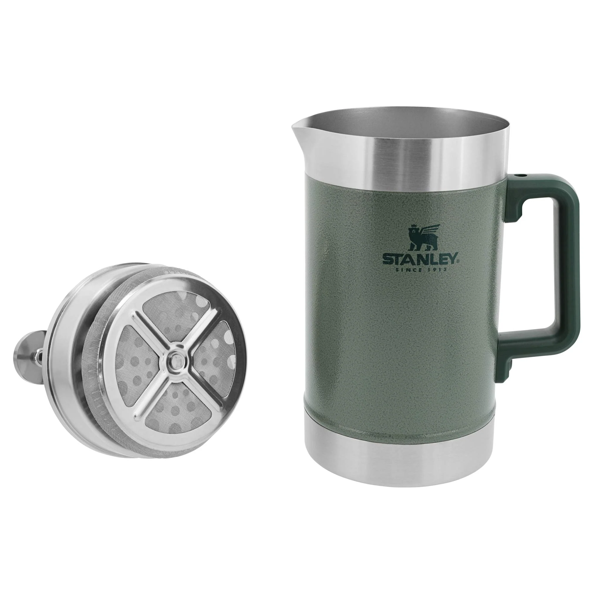 STANLEY Classic Stay-Hot French Press Coffee Maker 48 oz | 5 Minute Brew, 4 Hours Hot | Mesh Filter for Coffee Grounds | Insulated Stainless Steel French Press | BPA-Free | Hammertone Green - Image 8