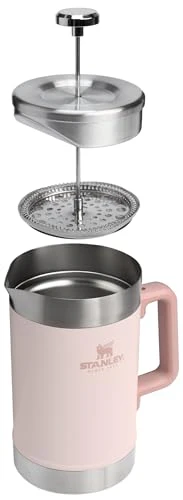 STANLEY Classic Stay-Hot French Press Coffee Maker 48 oz | 5 Minute Brew, 4 Hours Hot | Mesh Filter for Coffee Grounds | Insulated Stainless Steel French Press | BPA-Free | Rose Quartz - Image 5