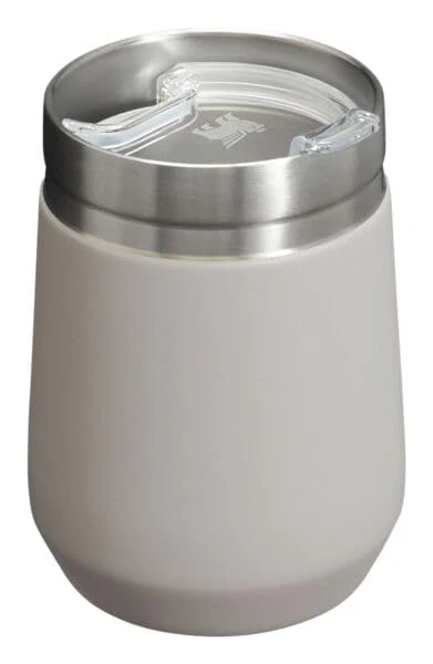 STANLEY GO Everyday Wine Tumbler 10 oz | Press Fit Drink Through Lid | Beverage, Coffee, and Cocktail Cup | Insulated Stainless Steel Wine Glass | BPA-Free | Ash 2.0 - Image 2