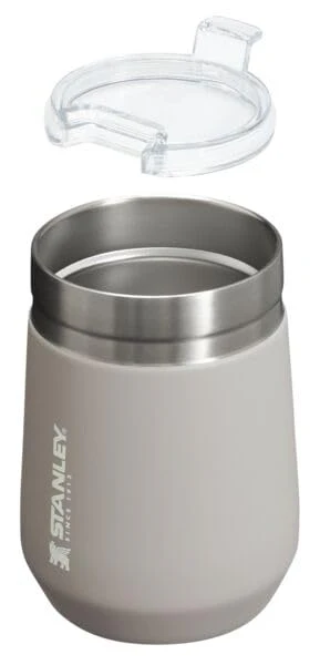STANLEY GO Everyday Wine Tumbler 10 oz | Press Fit Drink Through Lid | Beverage, Coffee, and Cocktail Cup | Insulated Stainless Steel Wine Glass | BPA-Free | Ash 2.0 - Image 3