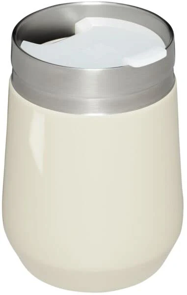STANLEY GO Everyday Wine Tumbler 10 oz | Press Fit Drink Through Lid | Beverage, Coffee, and Cocktail Cup | Insulated Stainless Steel Wine Glass | BPA-Free | Cream Gloss - Image 5