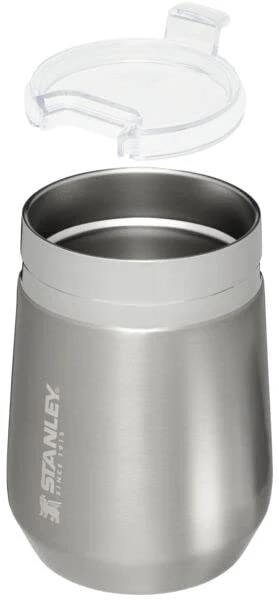STANLEY GO Everyday Wine Tumbler 10 oz | Press Fit Drink Through Lid | Beverage, Coffee, and Cocktail Cup | Insulated Stainless Steel Wine Glass | BPA-Free | Stainless Steel - Image 7