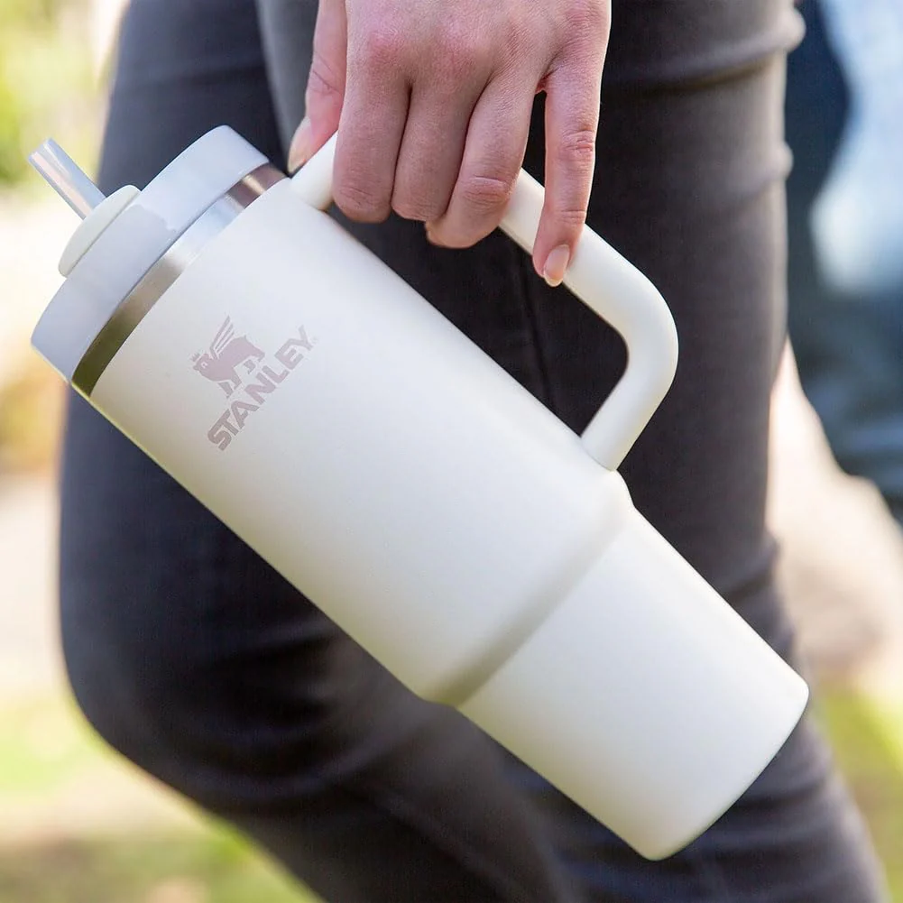 Stanley H2.0 Vacuum Quencher, 0.88 L (0.88 L), Cream, 2.0, Cold Insulation, Durable, Straw Water Bottle, Summer, Outdoors, Dishwasher Safe - Image 3