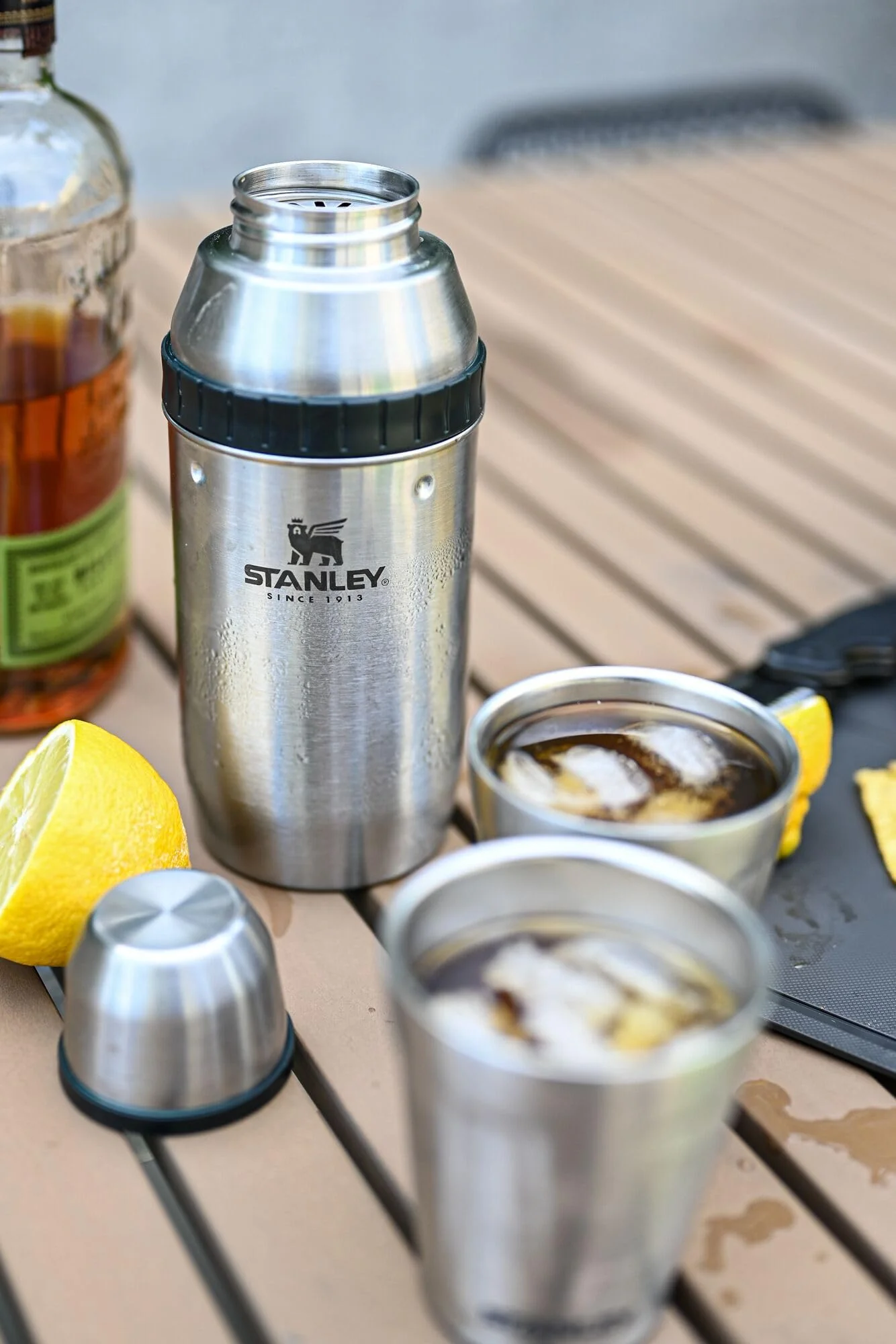Stanley Happy Hour Cocktail Shaker Set 20 oz | Bartender Kit for Camping and Travel | Cocktail Drink Mixing Set with 2 Cups | Insulated Stainless Steel | BPA-Free | Black 2.0 - Image 4