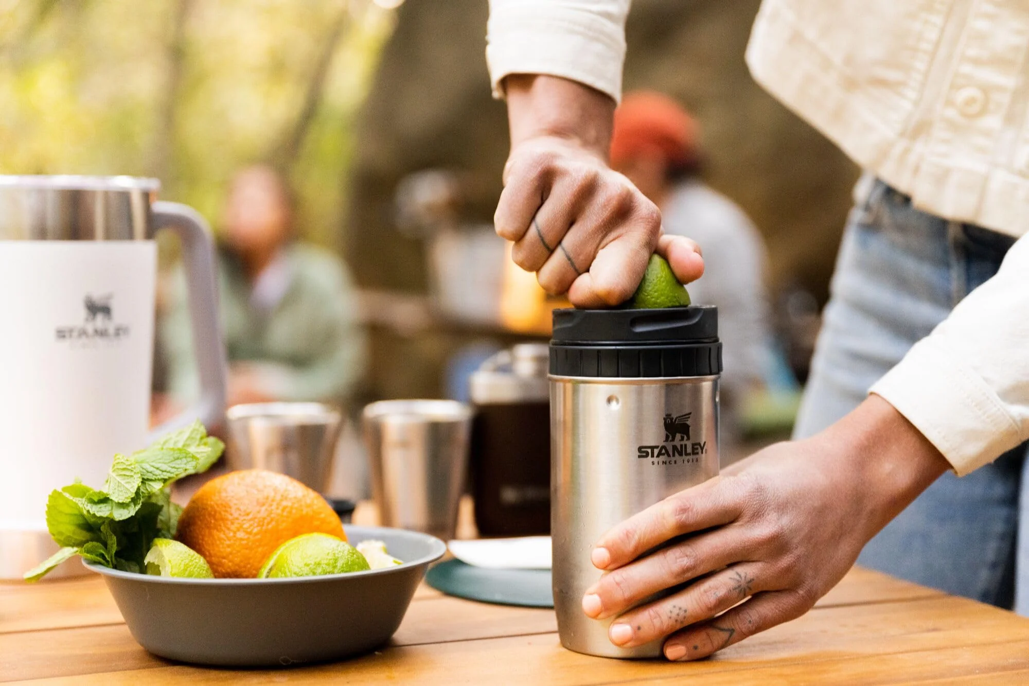Stanley Happy Hour Cocktail Shaker Set 20 oz | Bartender Kit for Camping and Travel | Cocktail Drink Mixing Set with 2 Cups | Insulated Stainless Steel | BPA-Free | Stainless Steel - Image 5