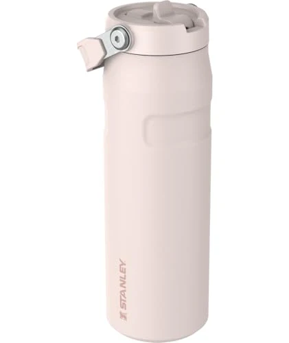 Stanley IceFlow Flip Straw 2.0 Water Bottle 24 oz | Built-In Straw with Larger Opening | Lightweight and Leak Resistant | Insulated Stainless Steel | BPA-Free | Rose Quartz - Image 8