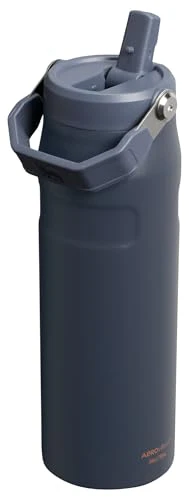 Stanley IceFlow Flip Straw 2.0 Water Bottle 24 oz | Built-In Straw with Larger Opening | Lightweight and Leak Resistant | Insulated Stainless Steel | BPA-Free | Twilight - Image 7