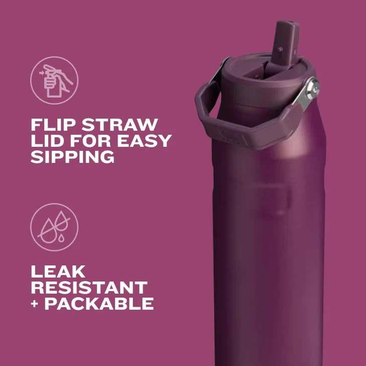 Stanley IceFlow Flip Straw 2.0 Water Bottle 24 OZ | Built-In Straw with Larger Opening | Lightweight & Leak-Resistant | Insulated Stainless Steel | BPA-Free | Frost - Image 4