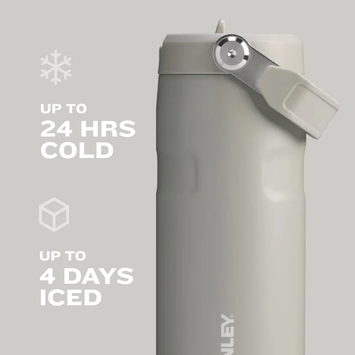 Stanley IceFlow Flip Straw 2.0 Water Bottle 24 OZ | Built-In Straw with Larger Opening | Lightweight & Leak-Resistant | Insulated Stainless Steel | BPA-Free | Frost - Image 5