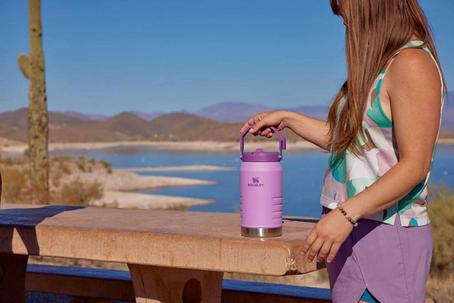 Stanley IceFlow Flip Straw Jug with Handle 64 oz| Twist On Lid and Flip Up Straw | Leak Resistant for Travel and Sports | Insulated Stainless Steel | BPA-Free | Azure - Image 3