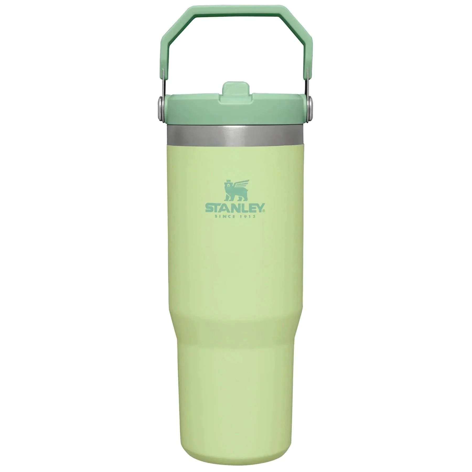 Stanley IceFlow Flip Straw Tumbler with Handle 30 oz | Twist On Lid and Flip Up Straw | Leak Resistant Water Bottle | Insulated Stainless Steel |BPA-Free | Citron