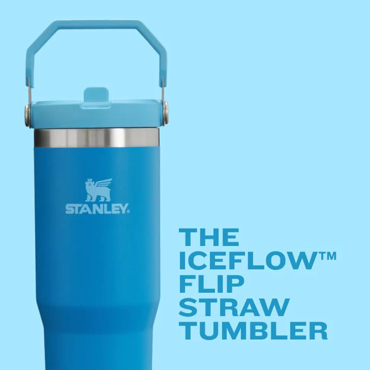 Stanley IceFlow Flip Straw Tumbler with Handle 30 oz | Twist On Lid and Flip Up Straw | Leak Resistant Water Bottle | Insulated Stainless Steel |BPA-Free | Plum - Image 5