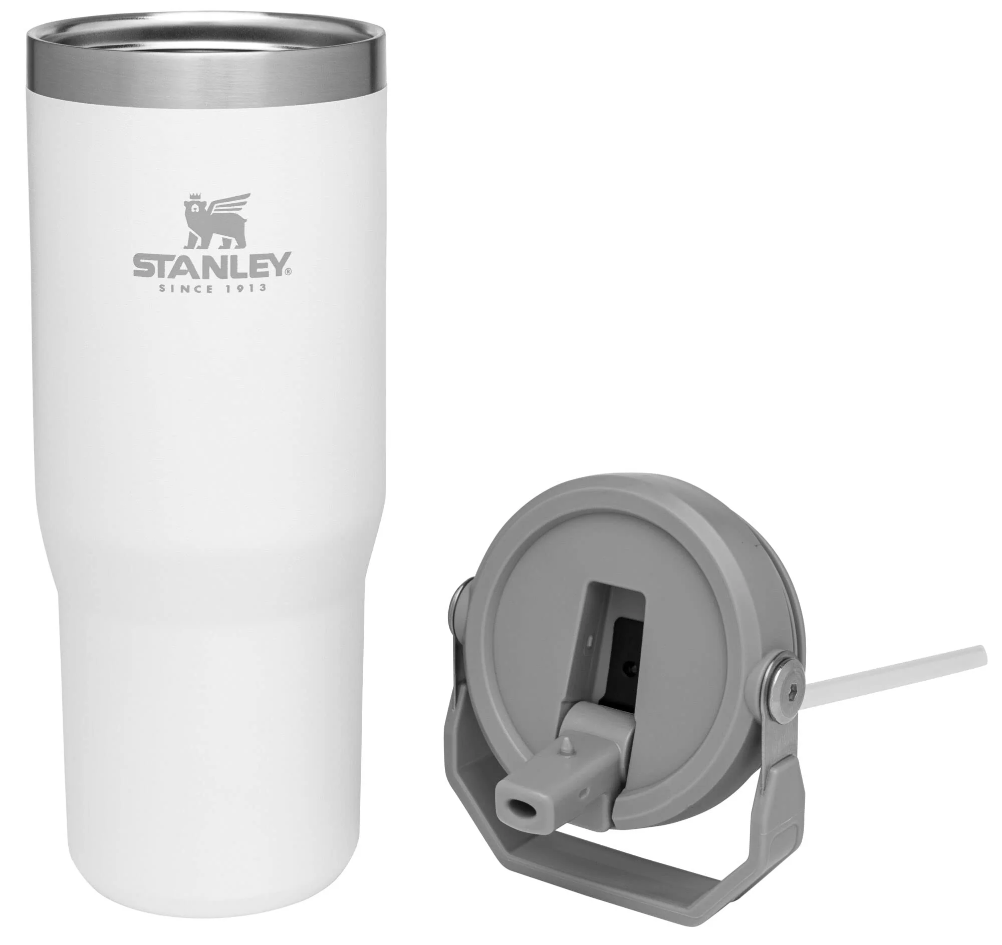 Stanley IceFlow Flip Straw Tumbler with Handle 30 oz | Twist On Lid and Flip Up Straw | Leak Resistant Water Bottle | Insulated Stainless Steel |BPA-Free | Polar - Image 11