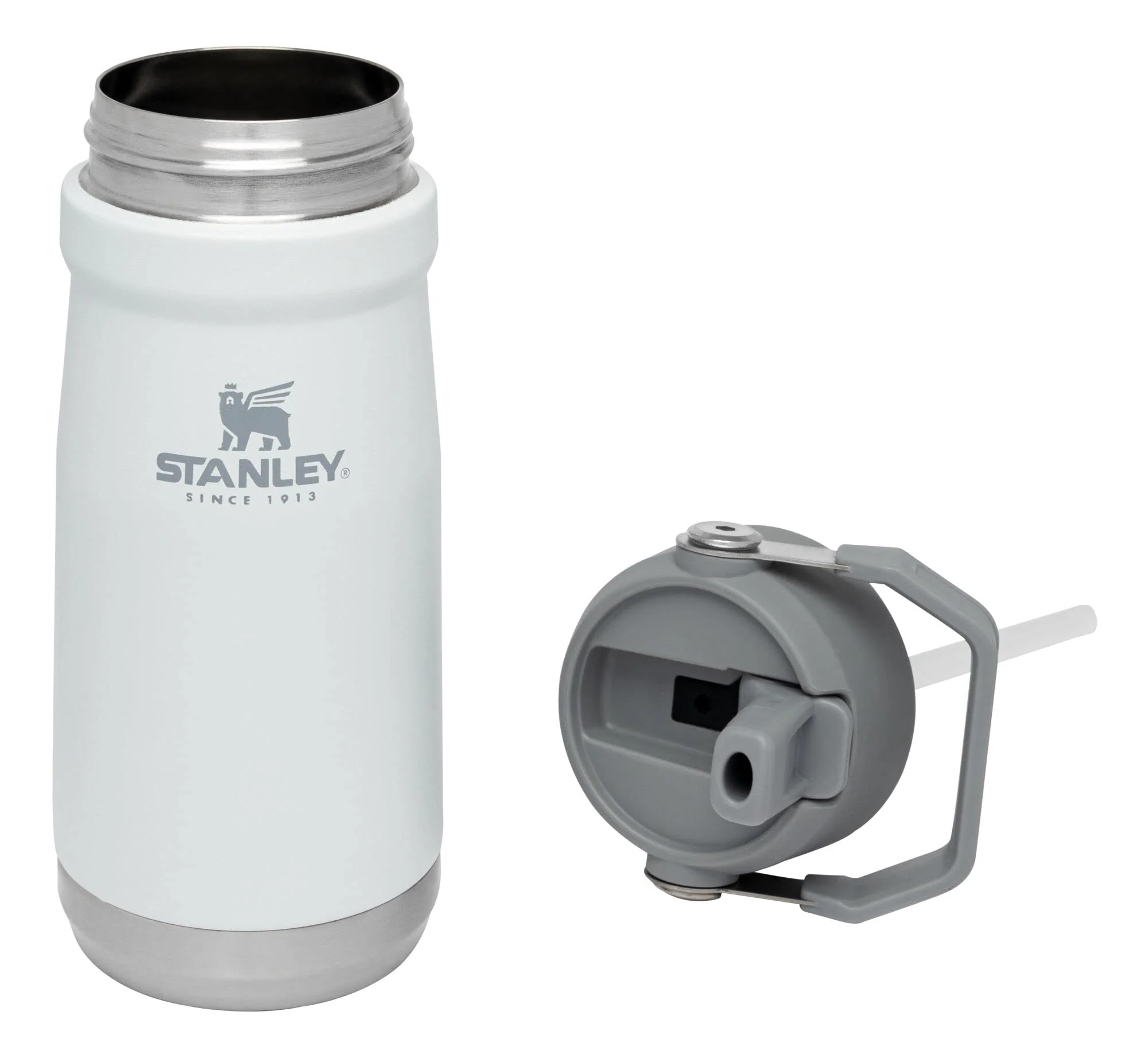 STANLEY IceFlow Flip Straw Water Bottle 17 oz | Built-In Straw for Travel and Sports | Lightweight and Leak Resistant | Insulated Stainless Steel | BPA-Free | Polar - Image 11