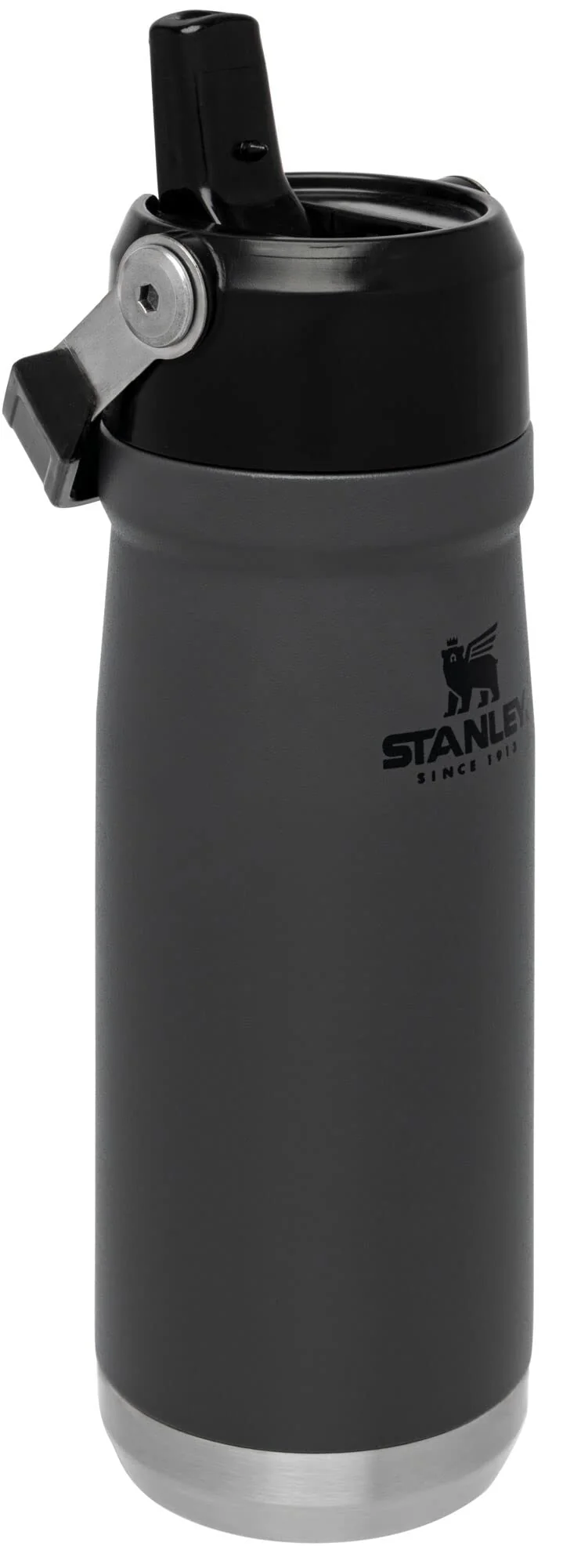 STANLEY IceFlow Flip Straw Water Bottle 22 oz | Built-In Straw for Travel and Sports | Lightweight and Leak Resistant | Insulated Stainless Steel | BPA-Free | Charcoal - Image 10