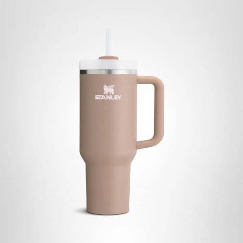 STANLEY Quencher H2.0 Tumbler with Handle and Straw 40 oz | Flowstate 3-Position Lid | Cup Holder Compatible for Travel | Insulated Stainless Steel Cup | BPA-Free | Almond Rose - Image 2