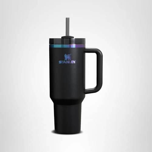 Stanley Quencher H2.0 Tumbler with Handle and Straw 40 oz | Flowstate 3-Position Lid | Cup Holder Compatible for Travel | Insulated Stainless Steel Cup | BPA-Free | Black Chroma - Image 2