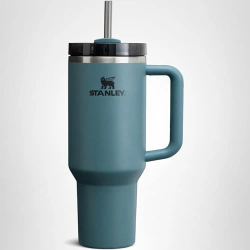 STANLEY Quencher H2.0 Tumbler with Handle and Straw 40 oz | Flowstate 3-Position Lid | Cup Holder Compatible for Travel | Insulated Stainless Steel Cup | BPA-Free | Blue Spruce - Image 2