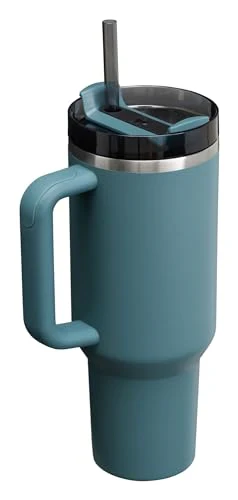 STANLEY Quencher H2.0 Tumbler with Handle and Straw 40 oz | Flowstate 3-Position Lid | Cup Holder Compatible for Travel | Insulated Stainless Steel Cup | BPA-Free | Blue Spruce - Image 9