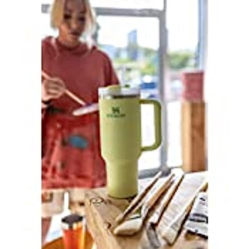 STANLEY Quencher H2.0 Tumbler with Handle and Straw 40 oz | Flowstate 3-Position Lid | Cup Holder Compatible for Travel | Insulated Stainless Steel Cup | BPA-Free | Citron - Image 2