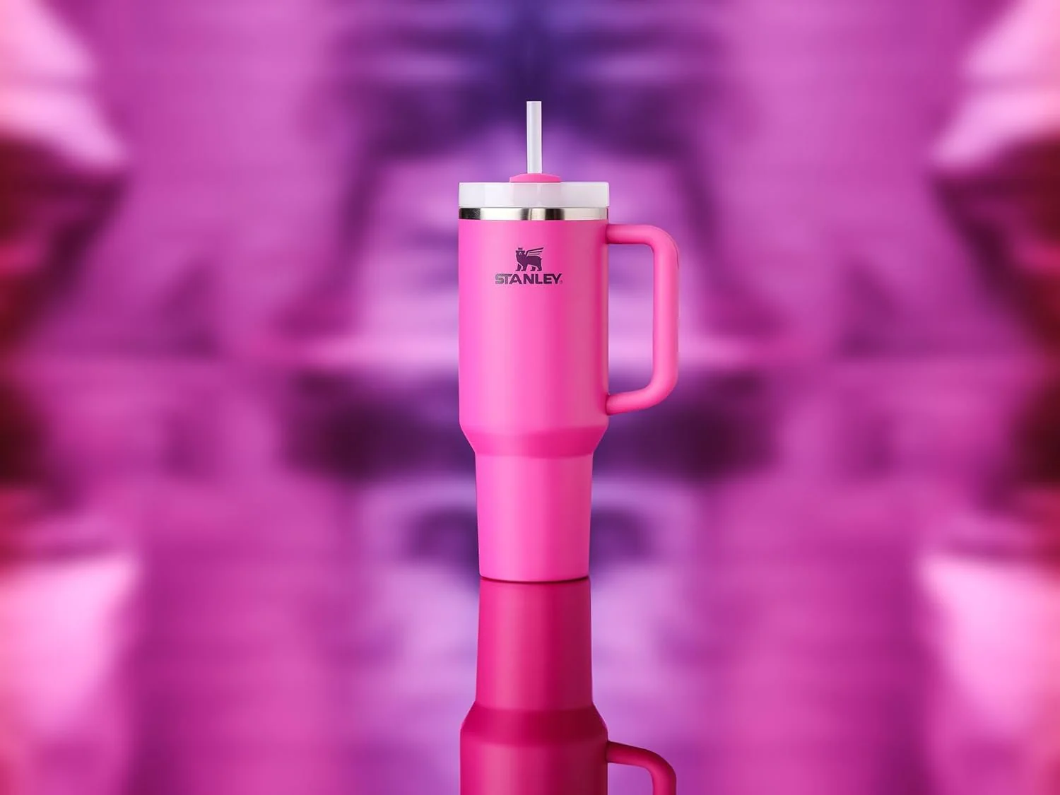 STANLEY Quencher H2.0 Tumbler with Handle and Straw 40 oz | Flowstate 3-Position Lid | Cup Holder Compatible for Travel | Insulated Stainless Steel Cup | BPA-Free | Fuchsia - Image 5