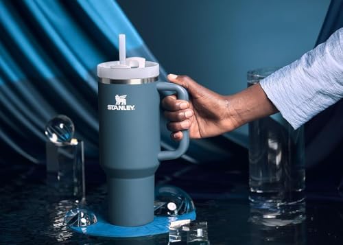 STANLEY Quencher H2.0 Tumbler with Handle and Straw 40 oz | Flowstate 3-Position Lid | Cup Holder Compatible for Travel | Insulated Stainless Steel Cup | BPA-Free | Stormy Sea - Image 4
