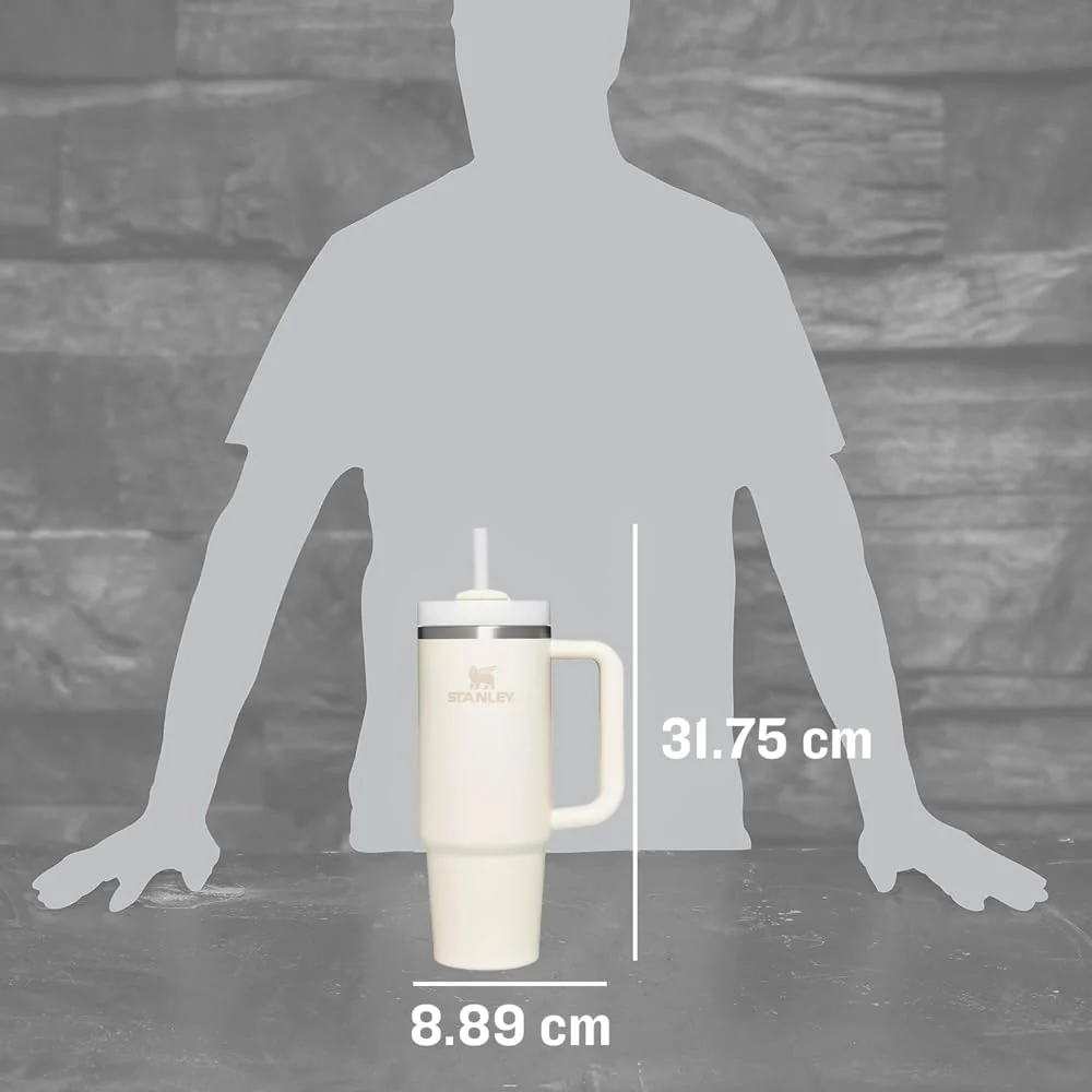 STANLEY Quencher H2.0 Tumbler with Straw 30 oz | Flowstate 3-Position Lid | Cup Holder Compatible for Travel | Insulated Stainless Steel Cup | BPA-Free | Cream - Image 7
