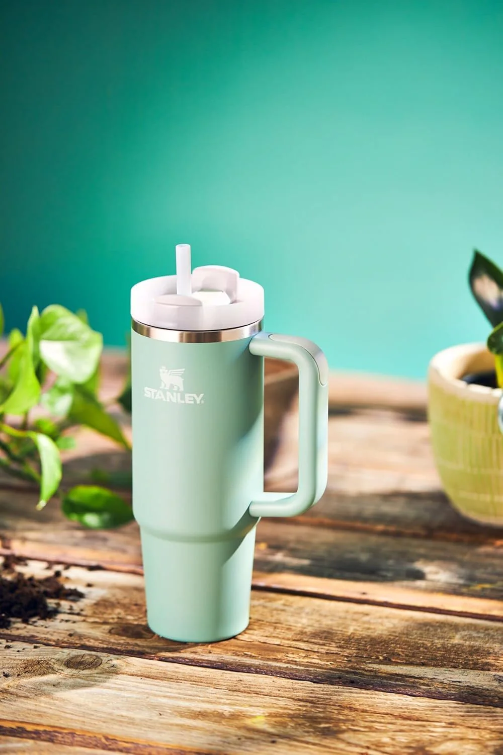 STANLEY Quencher H2.0 Tumbler with Straw 40 oz | Flowstate 3-Position Lid | Cup Holder Compatible for Travel | Insulated Stainless Steel Cup | BPA-Free | Eucalyptus - Image 3