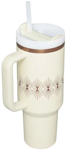 Stanley Quencher H2.O FlowState™ Tumbler 40 oz Cream Gloss Deco - Image 8