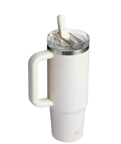 STANLEY Quencher ProTour Flip Straw Tumbler with Leakproof Lid 30 oz | Built-In Straw and Handle | Cup Holder Compatible for Travel | Insulated Stainless Steel Cup | BPA-Free | Cream - Image 9