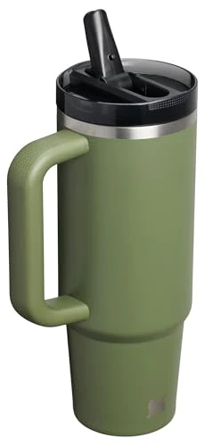 STANLEY Quencher ProTour Flip Straw Tumbler with Leakproof Lid 30 oz | Built-In Straw and Handle | Cup Holder Compatible for Travel | Insulated Stainless Steel Cup | BPA-Free | Dried Pine VRT - Image 7