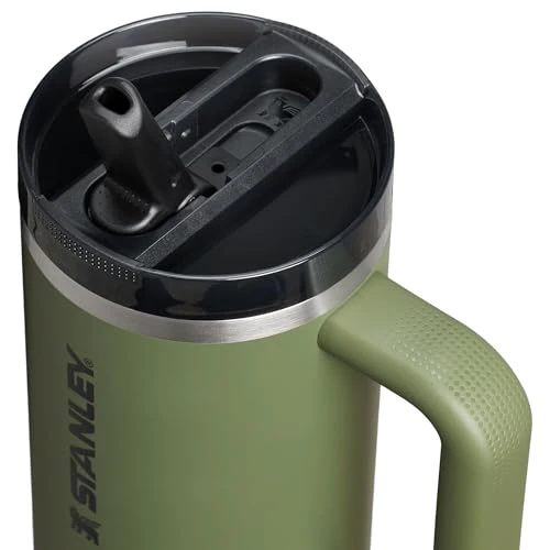 STANLEY Quencher ProTour Flip Straw Tumbler with Leakproof Lid 30 oz | Built-In Straw and Handle | Cup Holder Compatible for Travel | Insulated Stainless Steel Cup | BPA-Free | Dried Pine VRT - Image 8