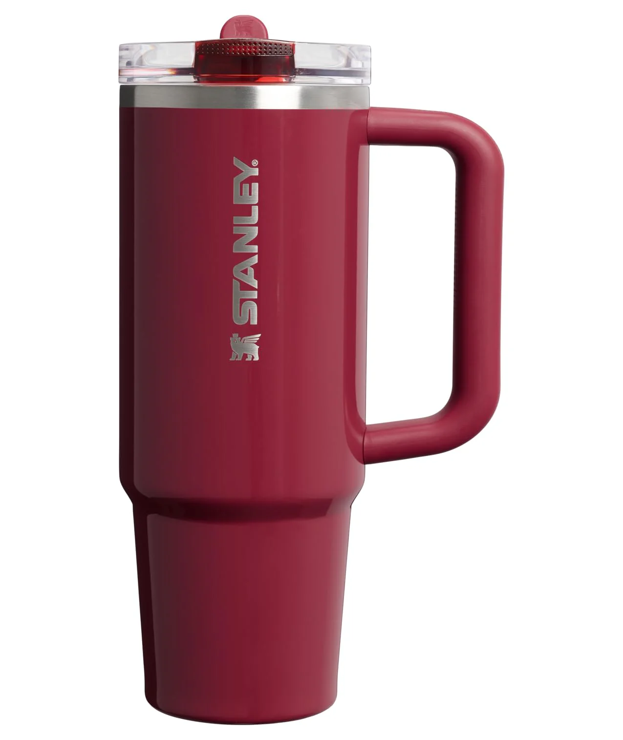 STANLEY Quencher ProTour Flip Straw Tumbler with Leakproof Lid 30 oz| Built-in Straw & Handle | Cupholder Compatible for Travel | insulated Stainless Steel Cup | BPA-Free | Cranberry Gloss