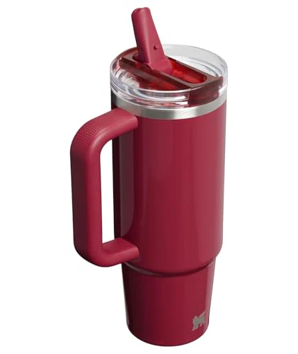 STANLEY Quencher ProTour Flip Straw Tumbler with Leakproof Lid 30 oz| Built-in Straw & Handle | Cupholder Compatible for Travel | insulated Stainless Steel Cup | BPA-Free | Cranberry Gloss - Image 5