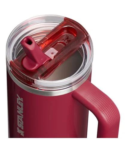 STANLEY Quencher ProTour Flip Straw Tumbler with Leakproof Lid 30 oz| Built-in Straw & Handle | Cupholder Compatible for Travel | insulated Stainless Steel Cup | BPA-Free | Cranberry Gloss - Image 6