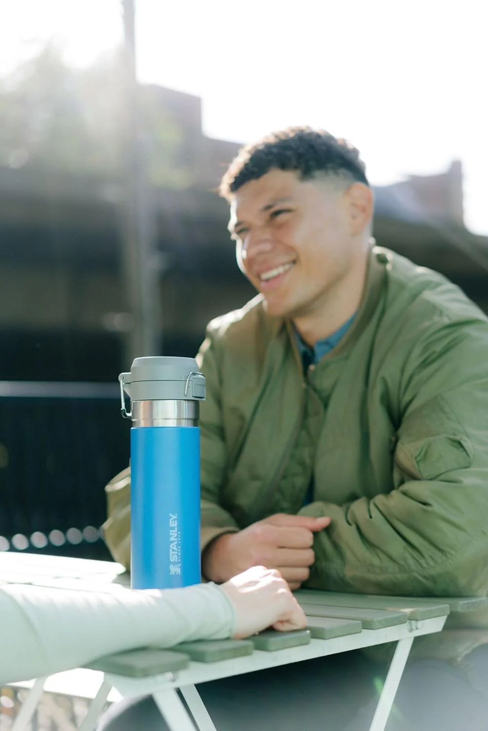 Stanley Quick Flip GO Water Bottle 24 oz | Push Button Lid | Leakproof and Packable for Travel and Sports | Insulated Stainless Steel | BPA-Free | Azure - Image 4