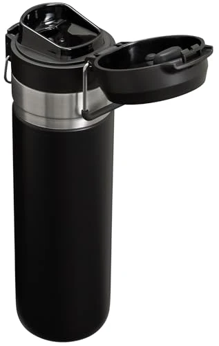 Stanley Quick Flip GO Water Bottle 24 oz | Push Button Lid | Leakproof and Packable for Travel and Sports | Insulated Stainless Steel | BPA-Free | Black 2.0 - Image 7