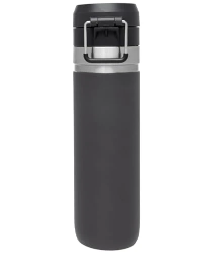 Stanley Quick Flip GO Water Bottle 24 oz | Push Button Lid | Leakproof and Packable for Travel and Sports | Insulated Stainless Steel | BPA-Free | Charcoal - Image 8