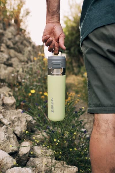 Stanley Quick Flip GO Water Bottle 24 oz | Push Button Lid | Leakproof and Packable for Travel and Sports | Insulated Stainless Steel | BPA-Free | Citron - Image 3