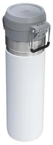 Stanley Quick Flip GO Water Bottle 24 oz | Push Button Lid | Leakproof and Packable for Travel and Sports | Insulated Stainless Steel | BPA-Free | Frost - Image 5