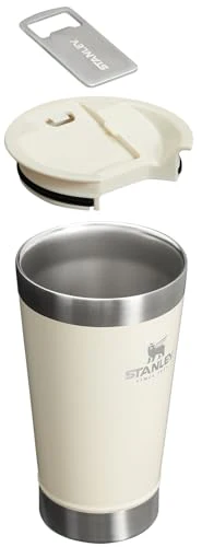 STANLEY Stay-Chill Beer Pint 16 oz | Wide Mouth Lid | Built-In Bottle Opener | Beer Tumbler Cup | Insulated Stainless Steel Pint Glass | BPA-Free | Cream Gloss - Image 6