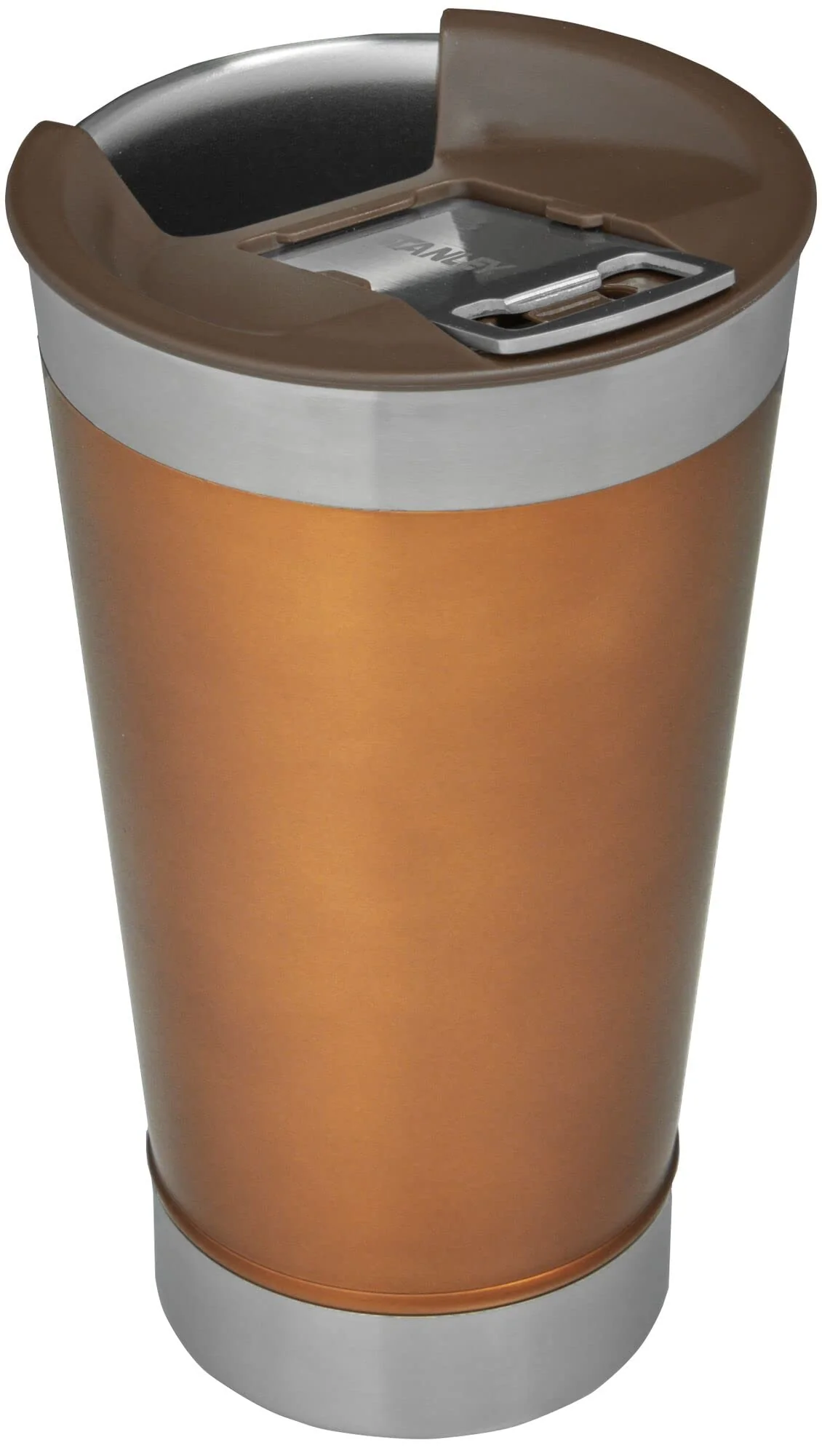 STANLEY Stay-Chill Beer Pint 16 oz | Wide Mouth Lid | Built-In Bottle Opener | Beer Tumbler Cup | Insulated Stainless Steel Pint Glass | BPA-Free | Maple - Image 6