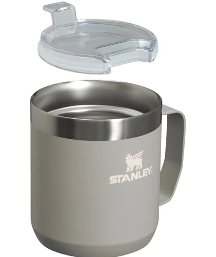 STANLEY Stay-Hot Camp Mug 12 oz | Press Fit Drink Through Lid | Cup for Coffee, Tea and Drinks | Insulated Stainless Steel Coffee Mug | BPA-Free | Ash 2.0 - Image 6