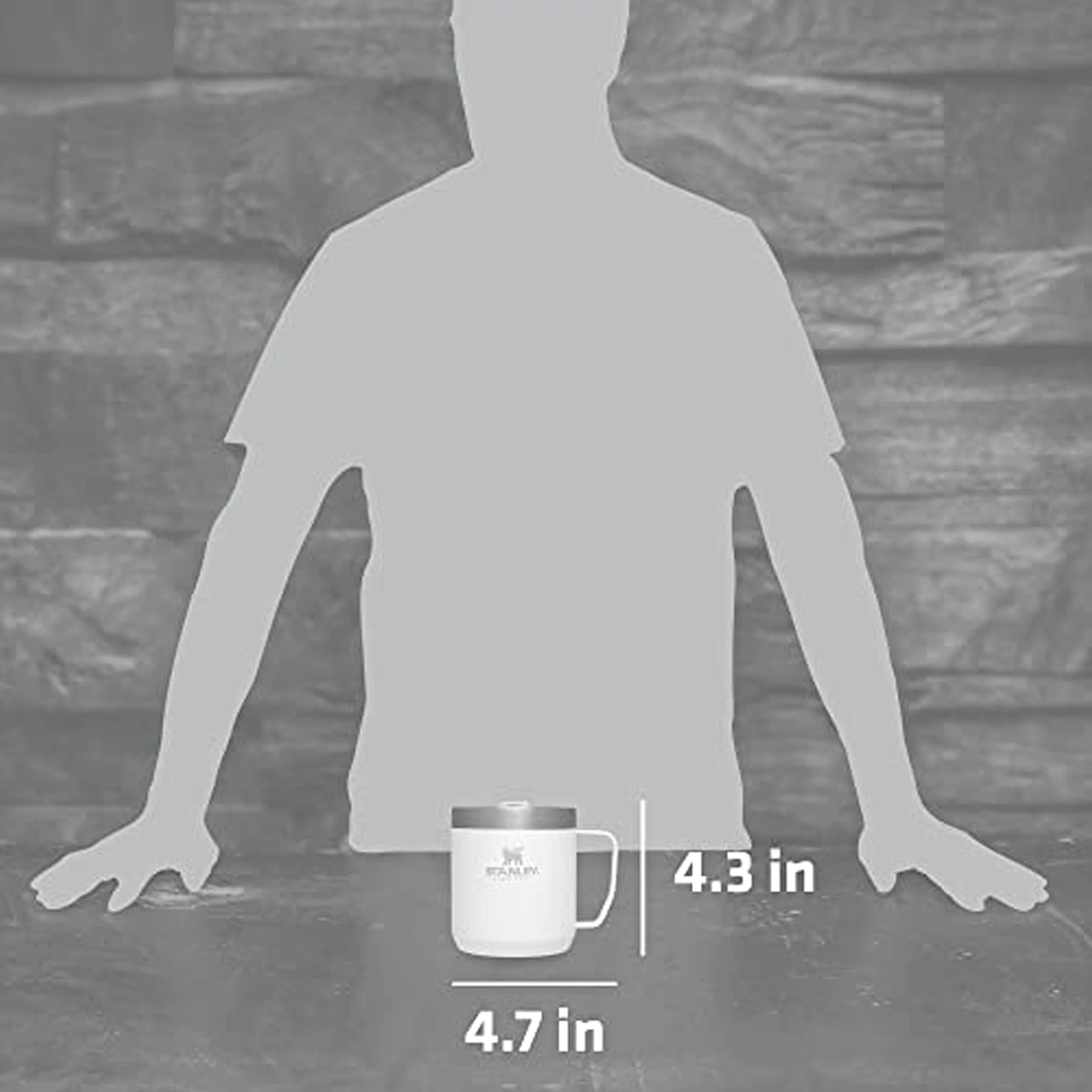 STANLEY Stay-Hot Camp Mug 12 oz | Press Fit Drink Through Lid | Cup for Coffee, Tea and Drinks | Insulated Stainless Steel Coffee Mug | BPA-Free | Polar - Image 6