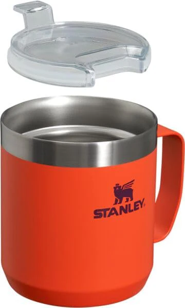STANLEY Stay-Hot Camp Mug 12 oz | Press Fit Drink Through Lid | Cup for Coffee, Tea and Drinks | Insulated Stainless Steel Coffee Mug | BPA-Free | Tigerlily Plum - Image 6