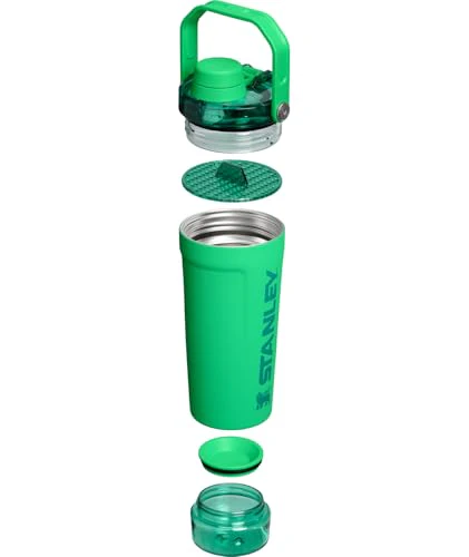 STANLEY Vitalize Shaker Bottle 20 oz | Leakproof Insulated Stainless Steel Shaker Cup | Base Storage and Twist On Fast Flow Lid | Protein Shakes and Pre Workout Powder | BPA-Free | Meadow - Image 9