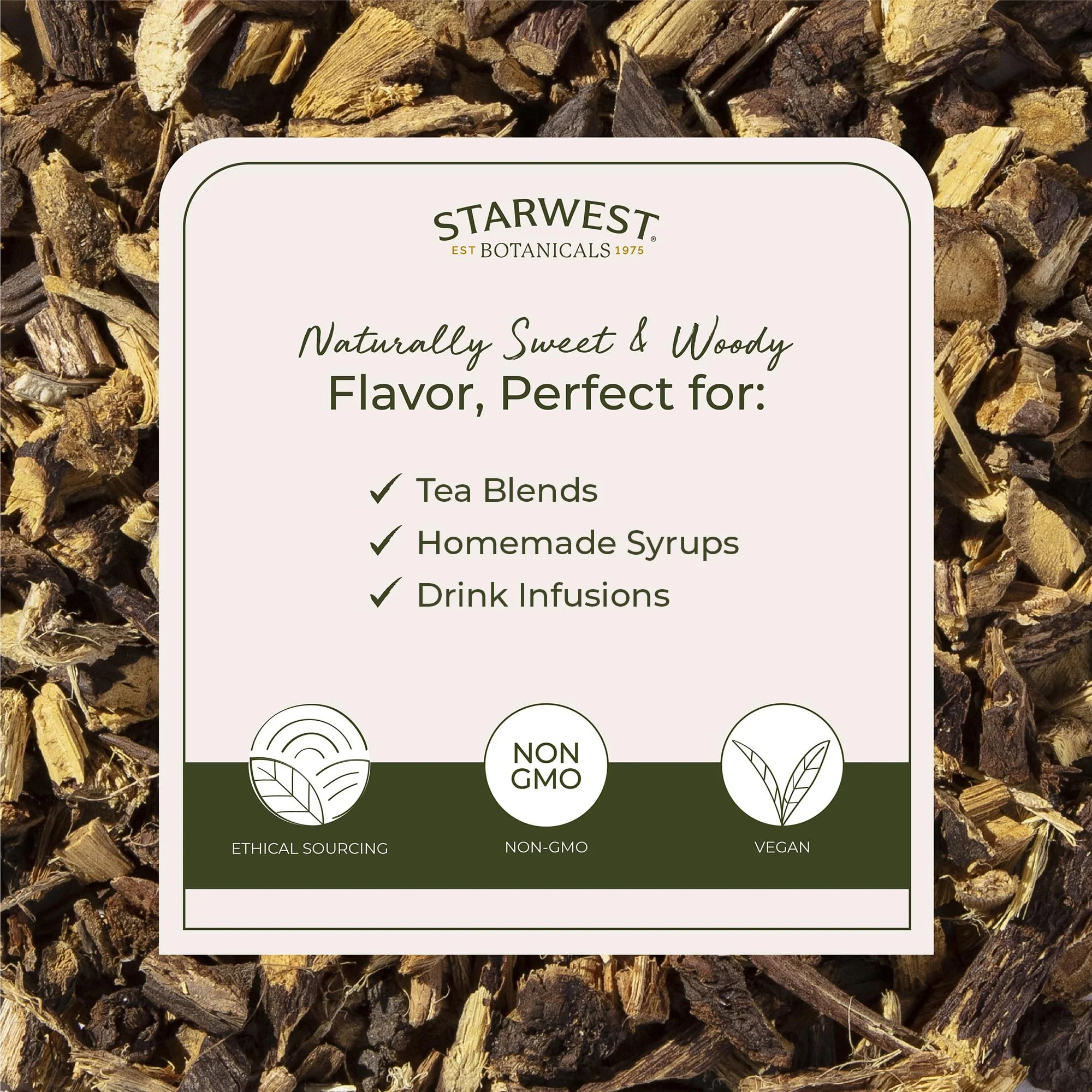Starwest Botanicals Organic Dried Licorice Root - Herb for Loose Leaf Tea Blends, Candy, & Baked Goods, Cut & Sifted, Certified Kosher, Non-GMO - Bulk 1 lb Bag - Image 5