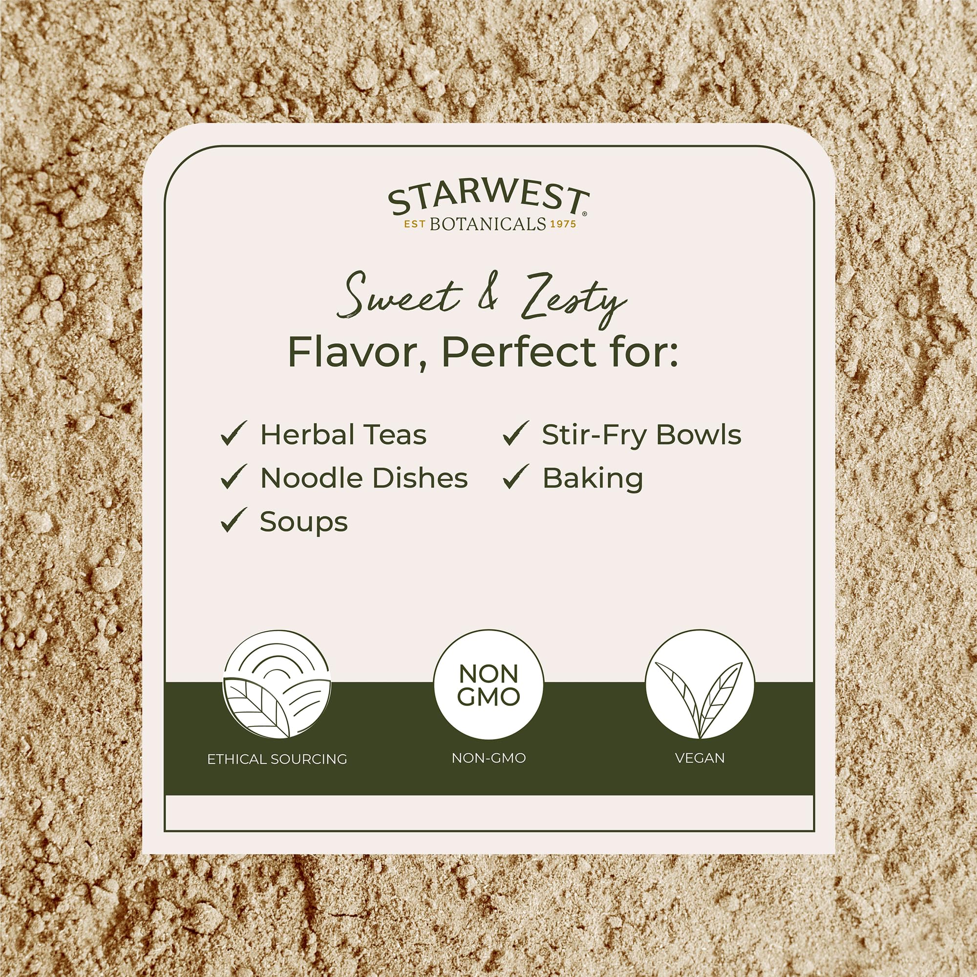 Starwest Botanicals Organic Ginger Root Powder - Ground Ginger Herb for Tea, Baking, & Cooking, Natural Herbal Spice, Certified Kosher, Non-GMO - Bulk 1 lb Bag - Image 5