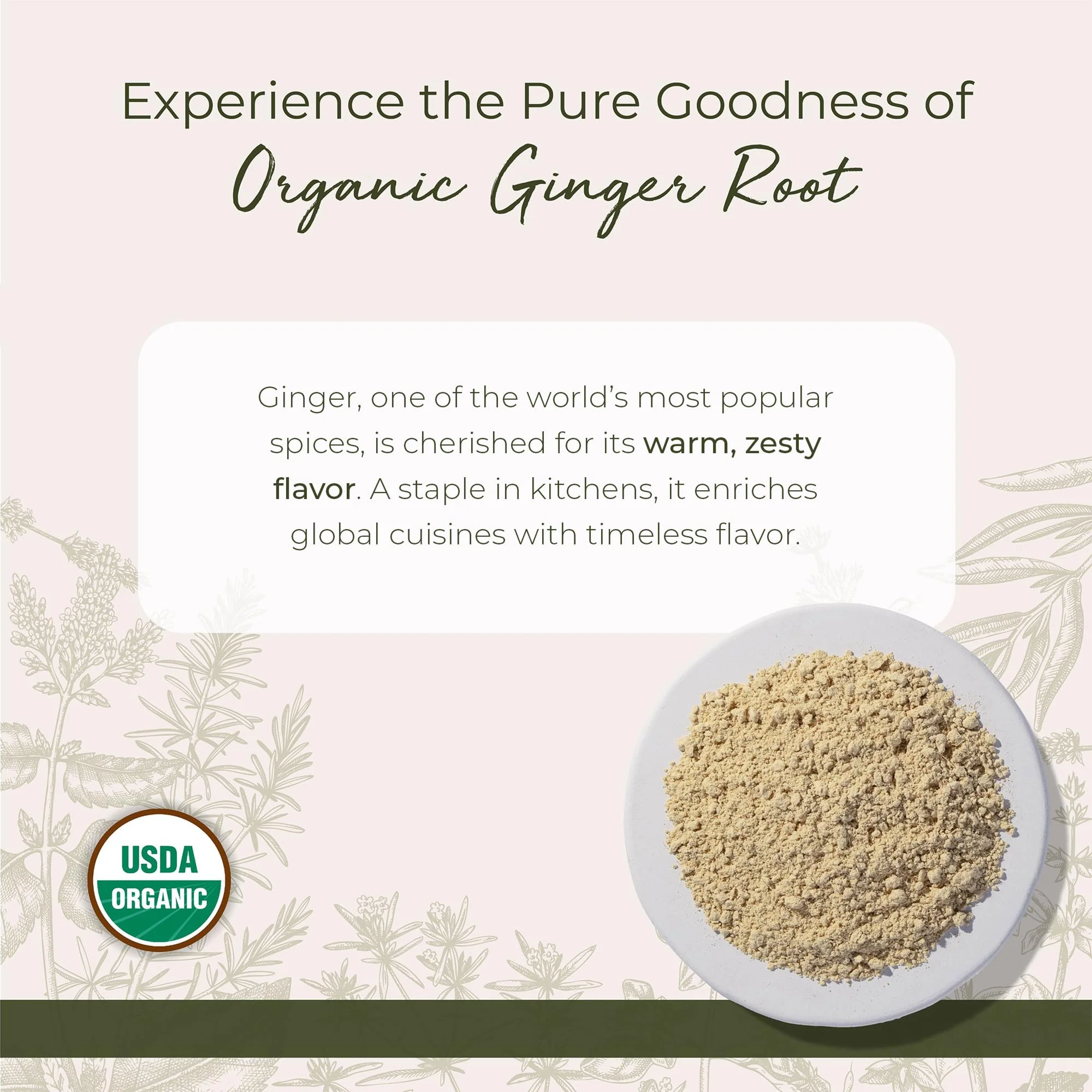 Starwest Botanicals Organic Ginger Root Powder - Ground Ginger Herb for Tea, Baking, & Cooking, Natural Herbal Spice, Certified Kosher, Non-GMO - Bulk 1 lb Bag - Image 6