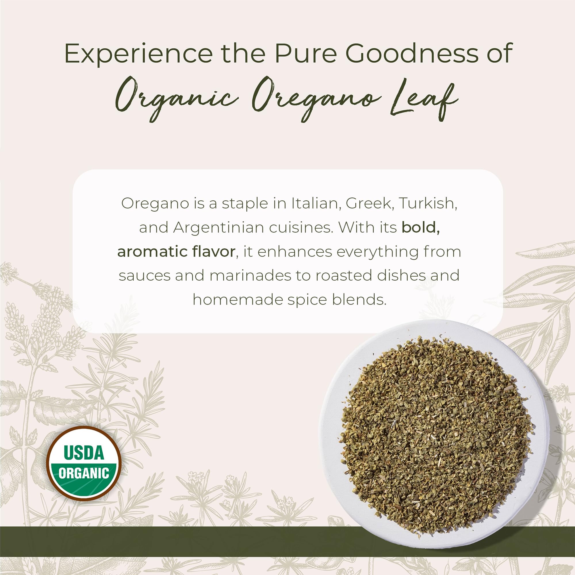 Starwest Botanicals Organic Oregano Dried Leaf - Seasoning Herb for Cooking, Use for Pizza Dishes, Greek, Italian, or Mexican Food, Non-GMO - Bulk 1 lb Bag - Image 6